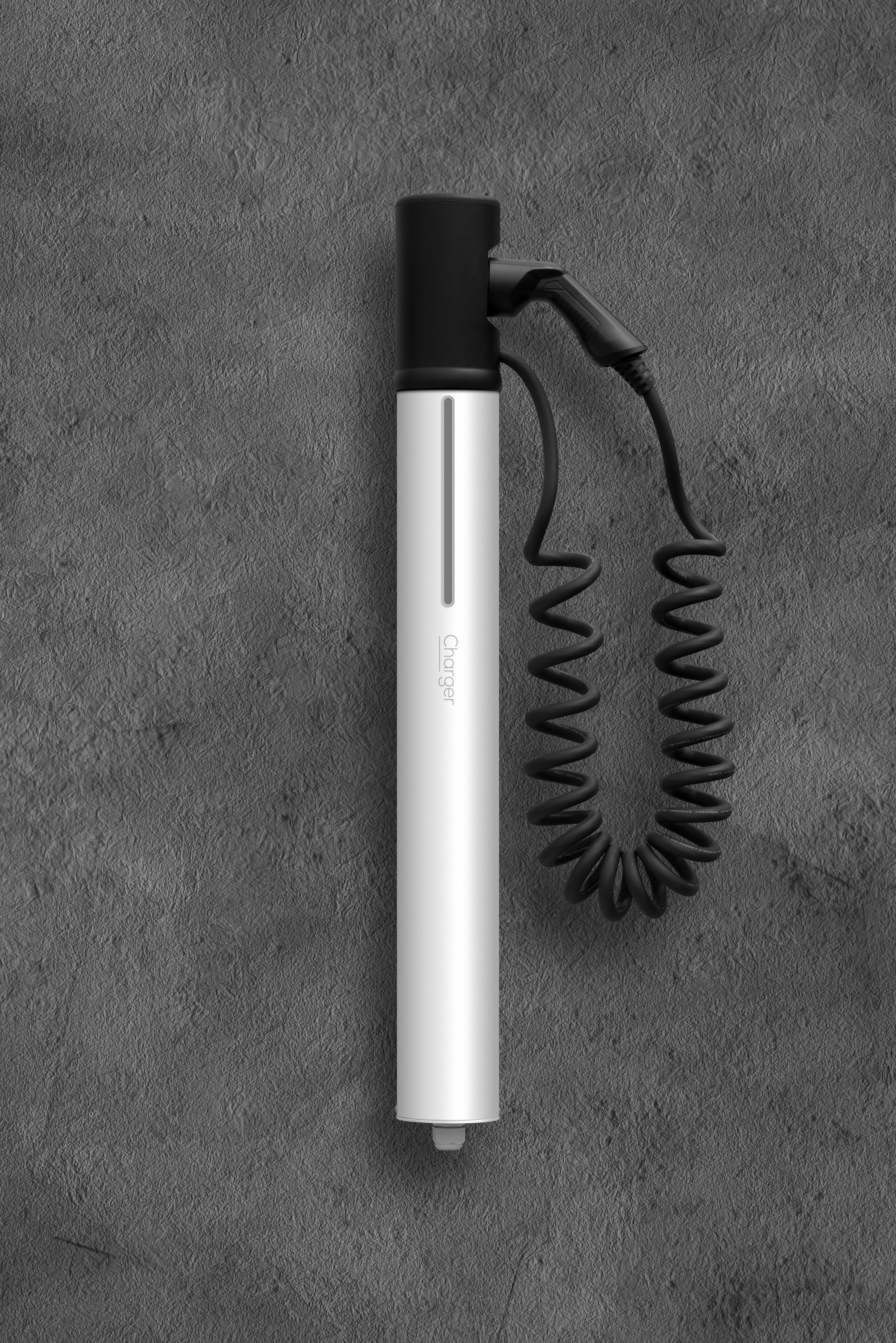 Astreea® SmartCharger – Model vertical montat pe perete cu cablu spiral (22 kW)